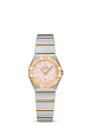 Omega - 123.20.24.60.57.004  Constellation Quartz 24 Stainless Steel / Yellow Gold / Pink MOP