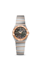 Omega Constellation Quartz 24 Brushed Stainless Steel / Red Gold / Diamond / MOP Stars (123.20.24.60.57.005)