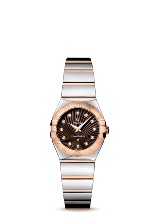 Omega - 123.20.24.60.63.002  Constellation Quartz 24 Polished Stainless Steel / Red Gold / Brown Supernova