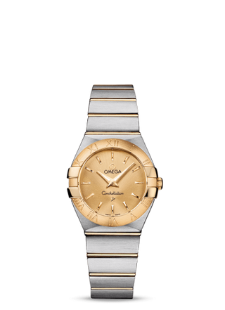 Omega - 123.20.27.60.08.001  Constellation Quartz 27 Brushed Stainless Steel / Yellow Gold / Champagne