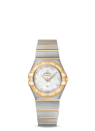 Omega - 123.20.27.60.52.001  Constellation Quartz 27 Brushed Stainless Steel / Yellow Gold / Silver Silk