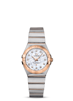 Omega Constellation Quartz 27 Brushed Stainless Steel / Yellow Gold / Diamond / MOP Supernova (123.20.27.60.55.001)