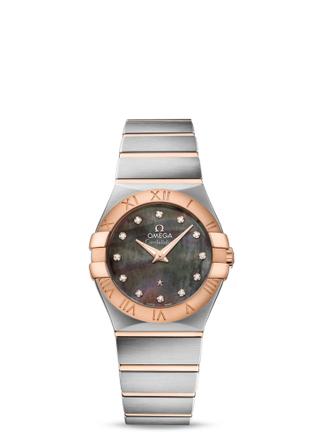 Omega - 123.20.27.60.57.006  Constellation Quartz 27 Brushed Stainless Steel / Red Gold / Tahiti MOP