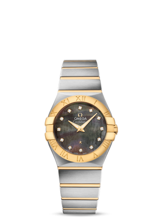 Omega - 123.20.27.60.57.007  Constellation Quartz 27 Brushed Stainless Steel / Yellow Gold / Tahiti MOP