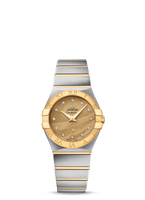 Omega Constellation Quartz 27 Brushed Stainless Steel / Red Gold / Brown Feather (123.20.27.60.58.003)