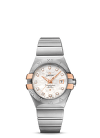 Omega Constellation Co-Axial 27 Brushed Stainless Steel / Red Gold Claws / MOP (123.20.31.20.55.003)