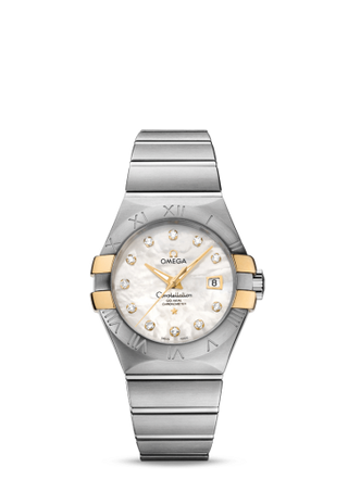 Omega - 123.20.31.20.55.004  Constellation Co-Axial 31 Stainless Steel / Yellow Gold Claws / MOP