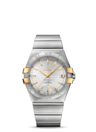 Omega - 123.20.35.20.02.004  Constellation Co-Axial 35 Stainless Steel / Yellow Gold Claws / Silver