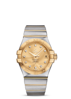 Omega Constellation Co-Axial 35 Stainless Steel / Yellow Gold / Diamond / Champagne (123.20.35.20.58.001)