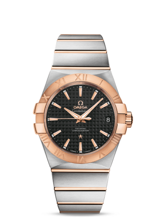 Omega - 123.20.38.21.01.001  Constellation Co-Axial 38 Stainless Steel / Red Gold / Black