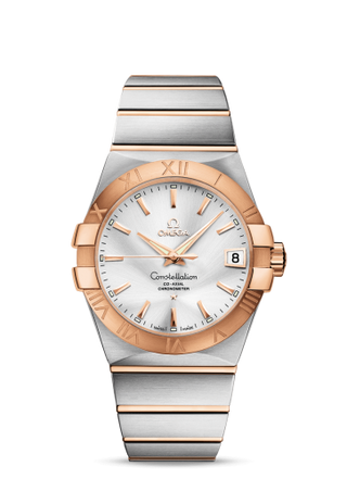 Omega - 123.20.38.21.02.001  Constellation Co-Axial 38 Stainless Steel / Red Gold / Silver