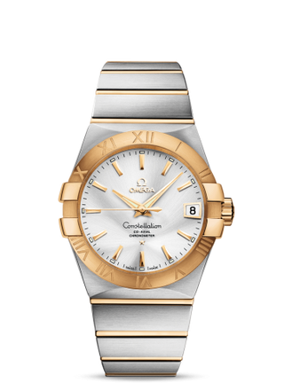 Omega - 123.20.38.21.02.002  Constellation Co-Axial 38 Stainless Steel / Yellow Gold / Silver