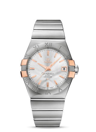 Omega - 123.20.38.21.02.004  Constellation Co-Axial 38 Stainless Steel / Red Gold / Silver