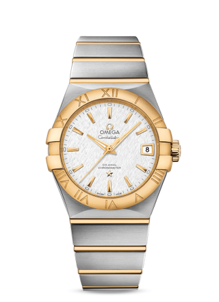 Omega - 123.20.38.21.02.006  Constellation Co-Axial 38 Stainless Steel / Yellow Gold / Silver Slik