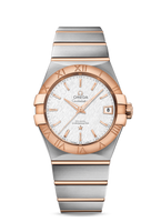 Omega Constellation Co-Axial 38 Stainless Steel / Yellow Gold / Champagne Lozenge (123.20.38.21.02.007)