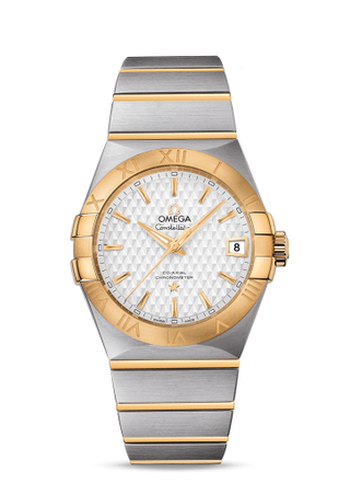 Omega - 123.20.38.21.02.009  Constellation Co-Axial 38 Stainless Steel / Yellow Gold / Silver Lozenge