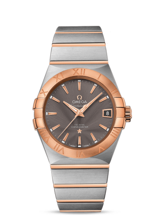 Omega - 123.20.38.21.06.002  Constellation Co-Axial 38 Stainless Steel / Red Gold / Grey