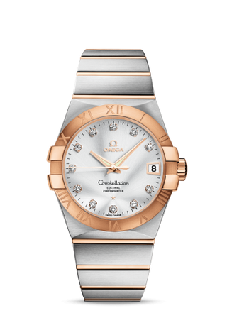 Omega - 123.20.38.21.52.001  Constellation Co-Axial 38 Stainless Steel / Red Gold / Silver