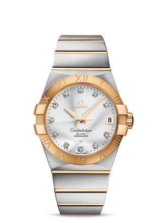 Omega - 123.20.38.21.52.002  Constellation Co-Axial 38 Stainless Steel / Yellow Gold / Silver