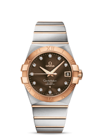 Omega Constellation Co-Axial 38 Stainless Steel / Red Gold / Diamond / Brown (123.20.38.21.63.001)