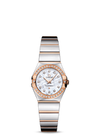 Omega Constellation Quartz 24 Polished Stainless Steel / Red Gold / Diamond / Brown Supernova (123.25.24.60.55.005)