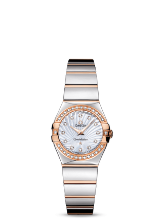 Omega - 123.25.24.60.55.006  Constellation Quartz 24 Polished Stainless Steel / Red Gold / Diamond / MOP Supernova