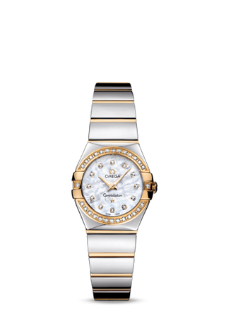 Omega - 123.25.24.60.55.007  Constellation Quartz 24 Polished Stainless Steel / Yellow Gold / Diamond / MOP