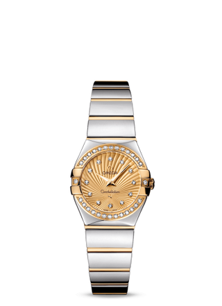 Omega - 123.25.24.60.58.002  Constellation Quartz 24 Polished Stainless Steel / Yellow Gold / Diamond / Champagne Supernova