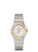 Omega Constellation Co-Axial 27 Brushed Stainless Steel / Red Gold / Diamond / Pink MOP (123.25.27.20.55.007)