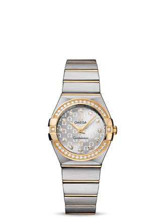 Omega - 123.25.27.60.52.002  Constellation Quartz 27 Brushed Stainless Steel / Yellow Gold / Diamond / Silver Omega