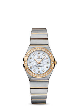 Omega - 123.25.27.60.55.003  Constellation Quartz 27 Brushed Stainless Steel / Yellow Gold  / Diamond / MOP