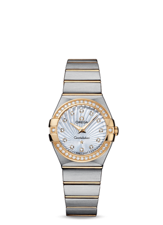 Omega - 123.25.27.60.55.004  Constellation Quartz 27 Brushed Stainless Steel / Yellow Gold / Diamond / MOP Supernova