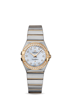 Omega Constellation Quartz 27 Brushed Stainless Steel / Yellow Gold / MOP (123.25.27.60.55.004)