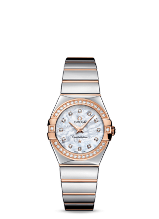 Omega - 123.25.27.60.55.005  Constellation Quartz 27 Polished Stainless Steel / Red Gold / Diamond / MOP