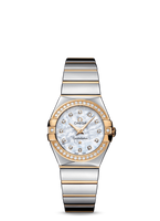 Omega Constellation Quartz 27 Polished Stainless Steel / Yellow Gold / MOP (123.25.27.60.55.007)