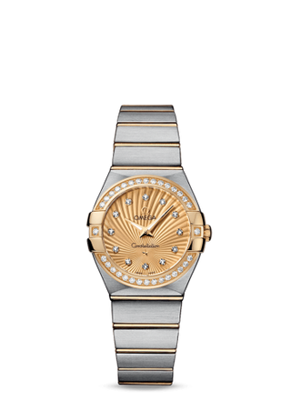 Omega - 123.25.27.60.58.001  Constellation Quartz 27 Brushed Stainless Steel / Yellow Gold / Diamond / Champagne Supernova