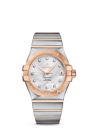 Omega - 123.25.35.20.52.003  Constellation Co-Axial 35 Stainless Steel / Red Gold / Diamond / Silver