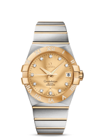 Omega Constellation Co-Axial 38 Stainless Steel / Yellow Gold / Lozenge Black (123.25.38.21.58.002)