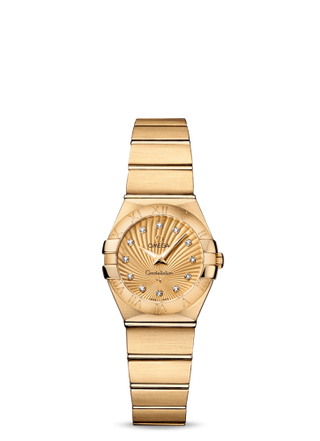 Omega - 123.50.24.60.58.001  Constellation Quartz 24 Brushed Yellow Gold / Champagne Supernova