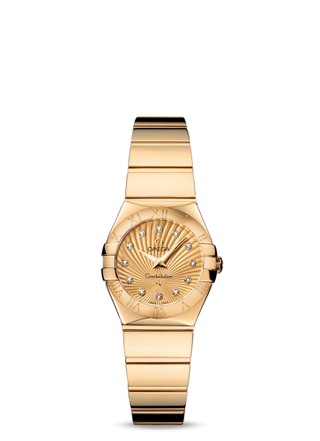 Omega - 123.50.24.60.58.002  Constellation Quartz 24 Polished Yellow Gold / Champagne Supernova