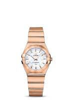 Omega Constellation Quartz 27 Brushed Red Gold / Diamond Bezel / MOP Supernova (123.50.27.60.05.001)