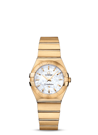 Omega - 123.50.27.60.05.002  Constellation Quartz 27 Brushed Yellow Gold / MOP