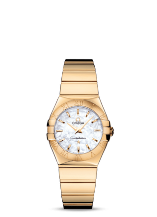 Omega - 123.50.27.60.05.004  Constellation Quartz 27 Polished Yellow Gold / MOP