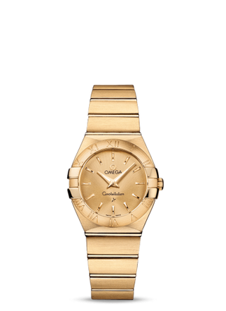 Omega - 123.50.27.60.08.001  Constellation Quartz 27 Brushed Yellow Gold / Champagne