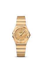 Omega Constellation Quartz 27 Brushed Yellow Gold / Diamond / MOP (123.50.27.60.58.001)