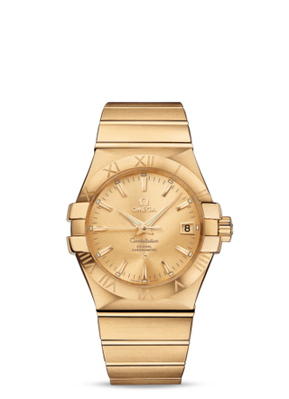 Omega - 123.50.35.20.08.001  Constellation Co-Axial 35 Yellow Gold / Champagne