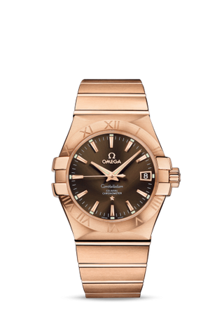 Omega - 123.50.35.20.13.001  Constellation Co-Axial 35 Red Gold / Brown