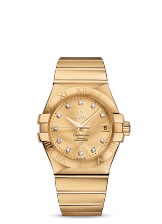 Omega - 123.50.35.20.58.001  Constellation Co-Axial 35 Yellow Gold / Champagne