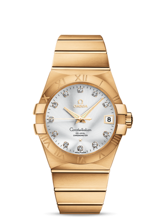 Omega - 123.50.38.21.52.002  Constellation Co-Axial 38 Yellow Gold / Silver