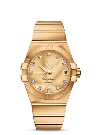 Omega - 123.50.38.21.58.001  Constellation Co-Axial 38 Yellow Gold / Champagne